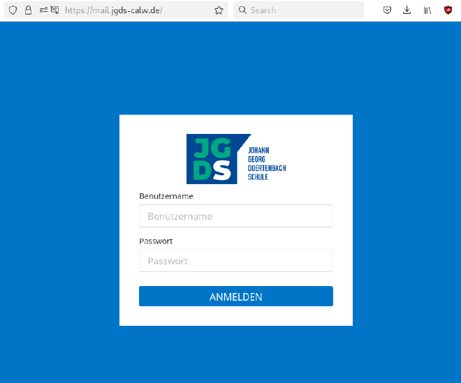 Screenshot: Roundcube Webmail Login